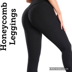 Black Honeycomb Leggings